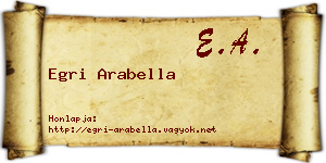 Egri Arabella névjegykártya